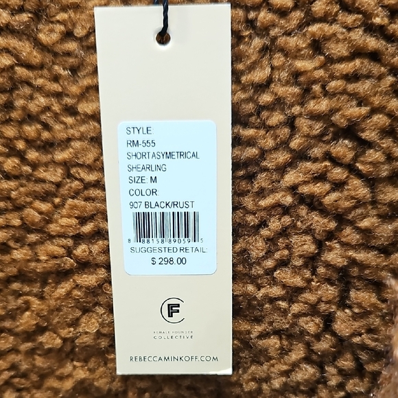 Rebecca Minkoff Black Jacket with Brown Teddy Lining - Picture 8 of 8